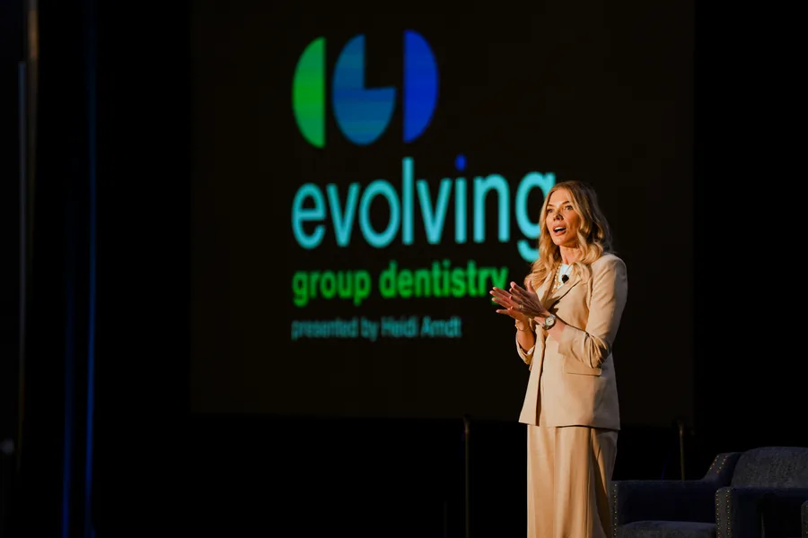 Corporate keynote speaker on stage — commercial photography Austin TX